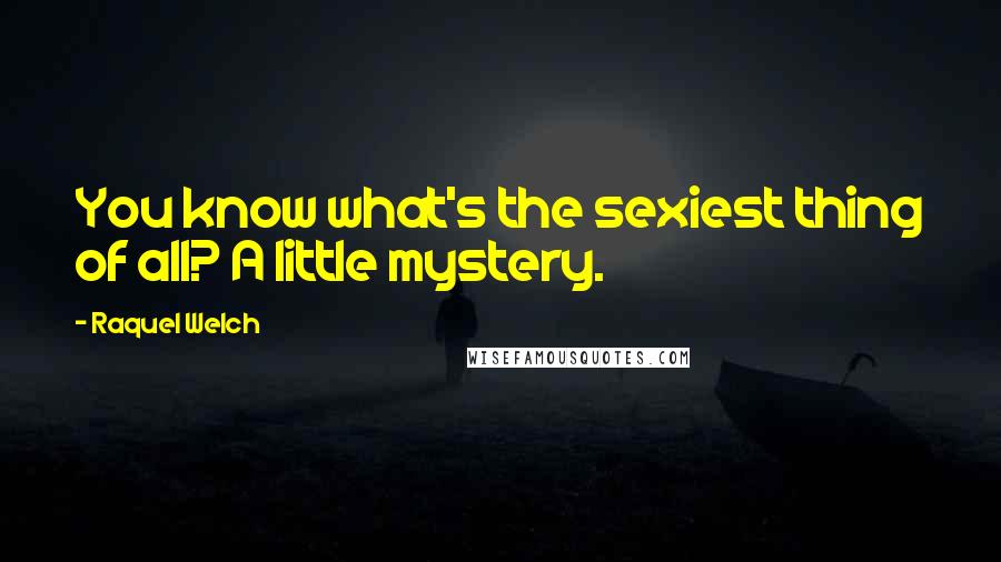 Raquel Welch Quotes: You know what's the sexiest thing of all? A little mystery.