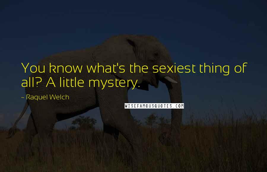 Raquel Welch Quotes: You know what's the sexiest thing of all? A little mystery.