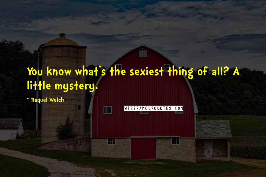 Raquel Welch Quotes: You know what's the sexiest thing of all? A little mystery.