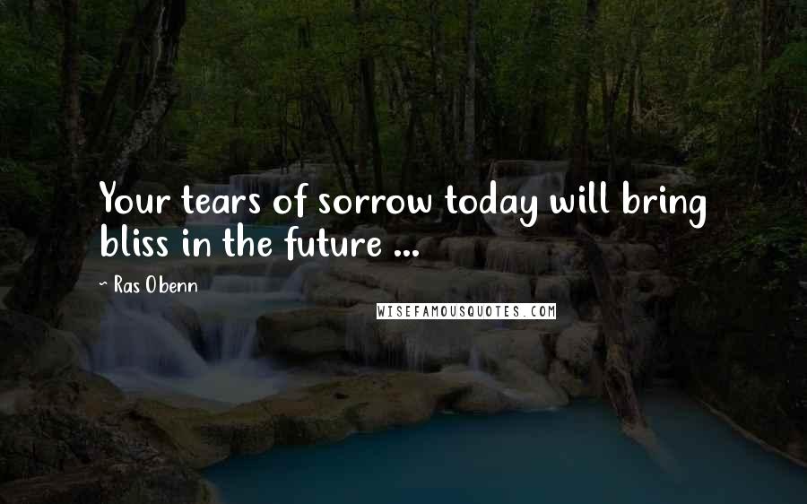 Ras Obenn Quotes: Your tears of sorrow today will bring bliss in the future ...