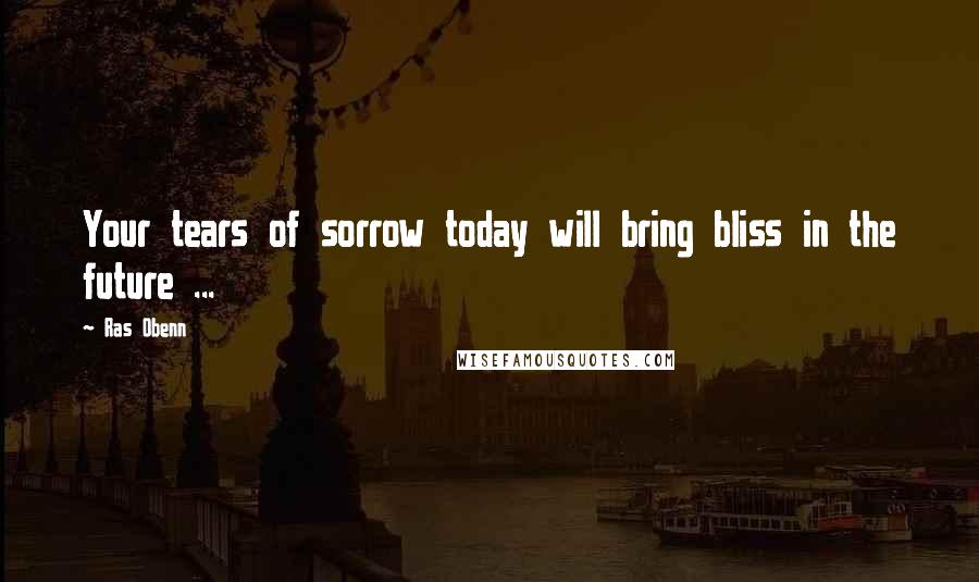 Ras Obenn Quotes: Your tears of sorrow today will bring bliss in the future ...