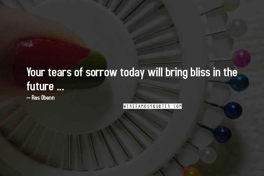 Ras Obenn Quotes: Your tears of sorrow today will bring bliss in the future ...