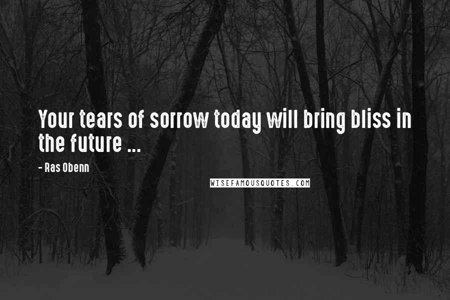 Ras Obenn Quotes: Your tears of sorrow today will bring bliss in the future ...