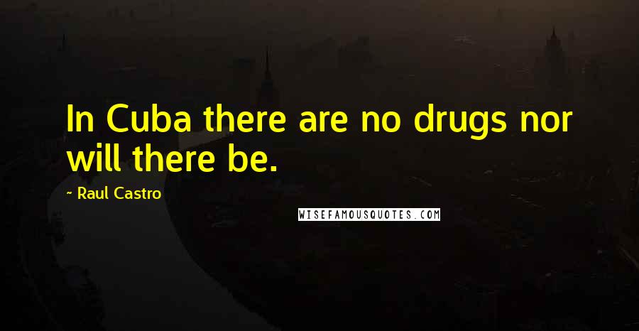 Raul Castro Quotes: In Cuba there are no drugs nor will there be.