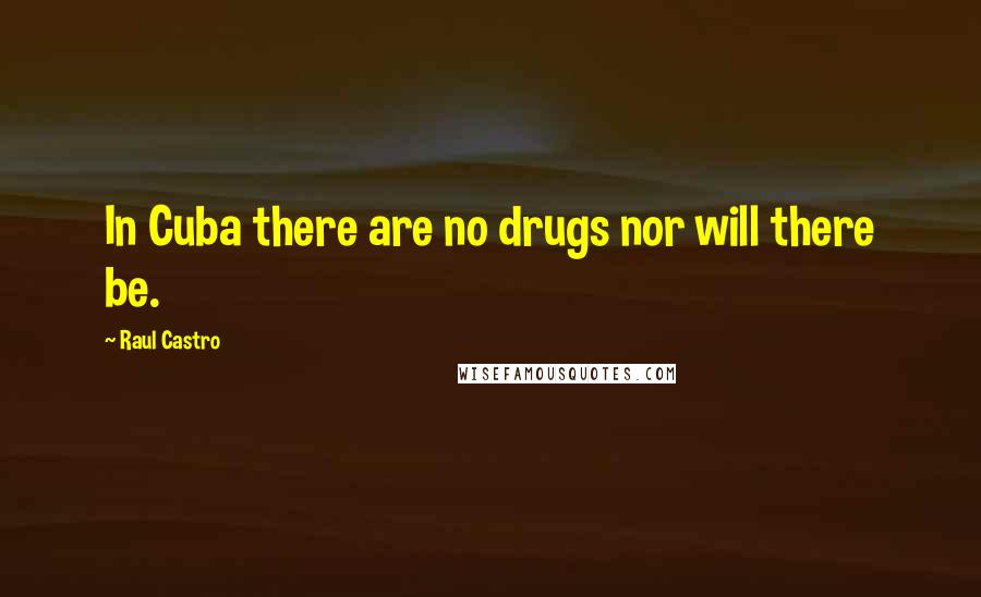 Raul Castro Quotes: In Cuba there are no drugs nor will there be.