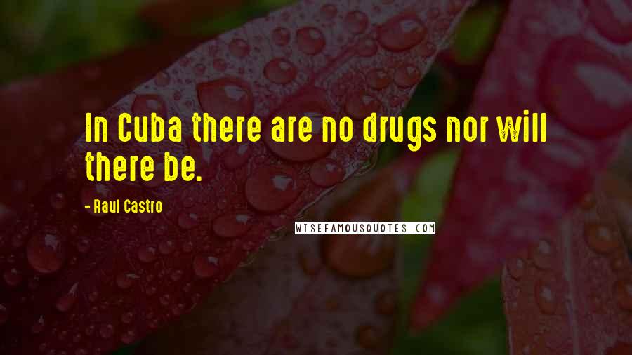 Raul Castro Quotes: In Cuba there are no drugs nor will there be.