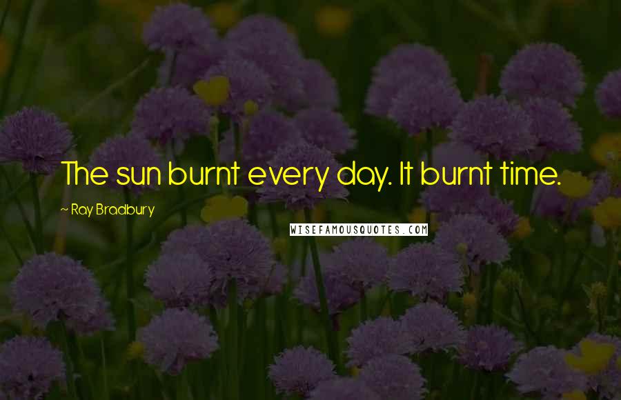 Ray Bradbury Quotes: The sun burnt every day. It burnt time.