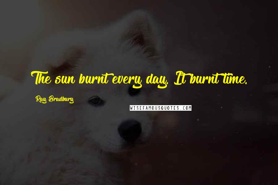 Ray Bradbury Quotes: The sun burnt every day. It burnt time.