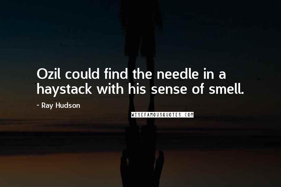Ray Hudson Quotes: Ozil could find the needle in a haystack with his sense of smell.