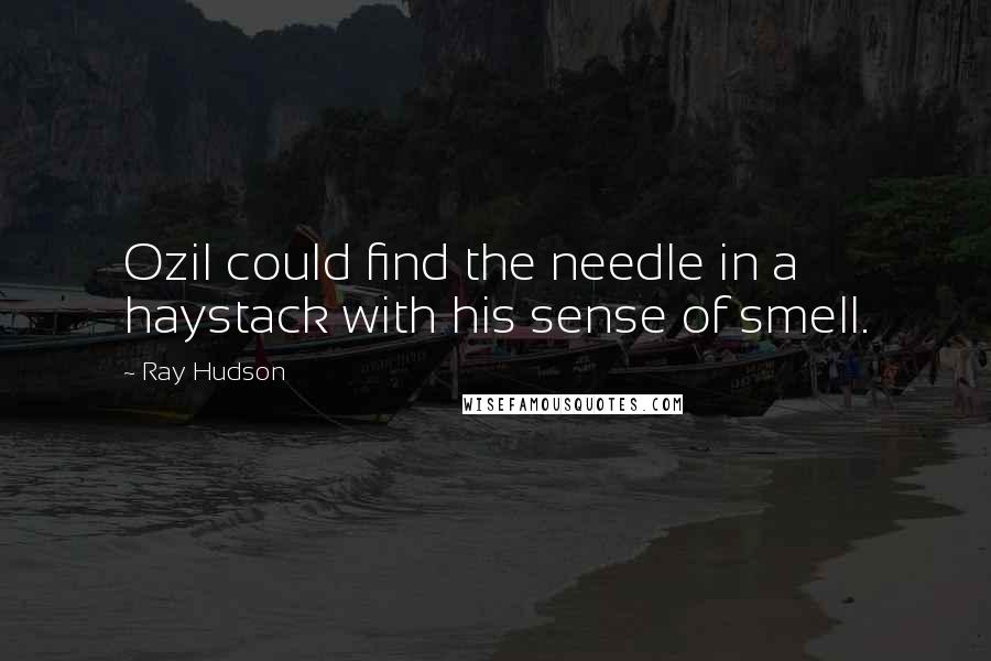 Ray Hudson Quotes: Ozil could find the needle in a haystack with his sense of smell.