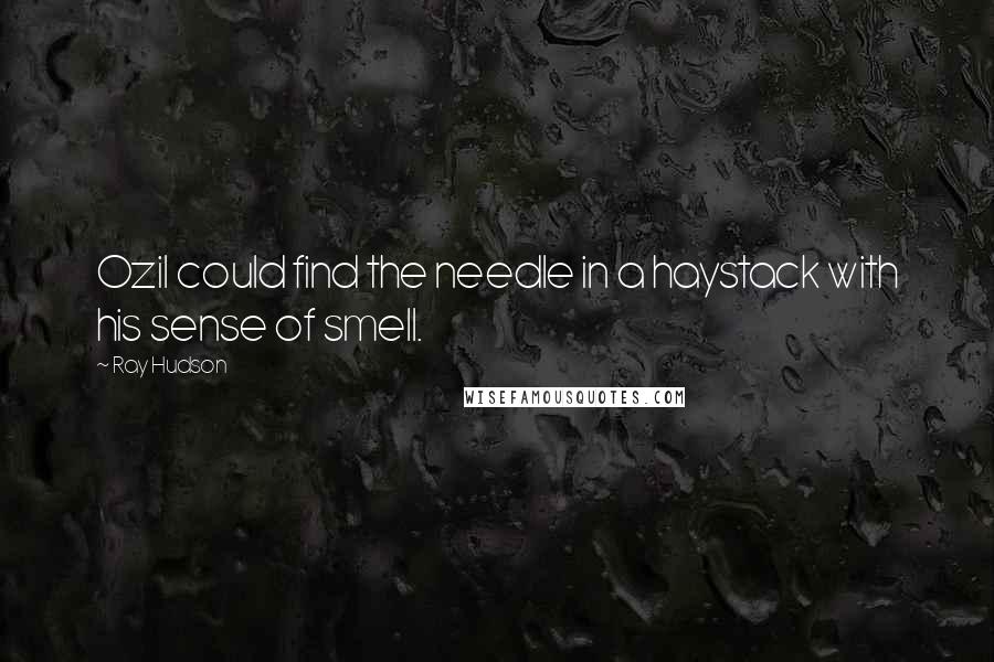 Ray Hudson Quotes: Ozil could find the needle in a haystack with his sense of smell.