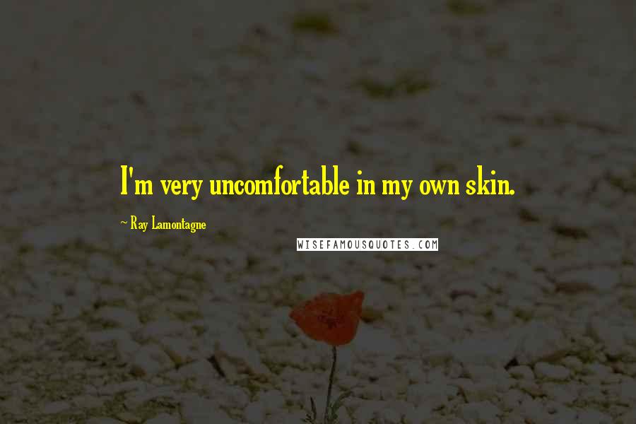 Ray Lamontagne Quotes: I'm very uncomfortable in my own skin.