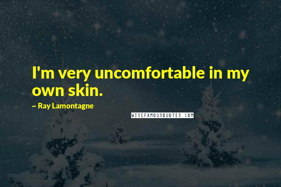 Ray Lamontagne Quotes: I'm very uncomfortable in my own skin.