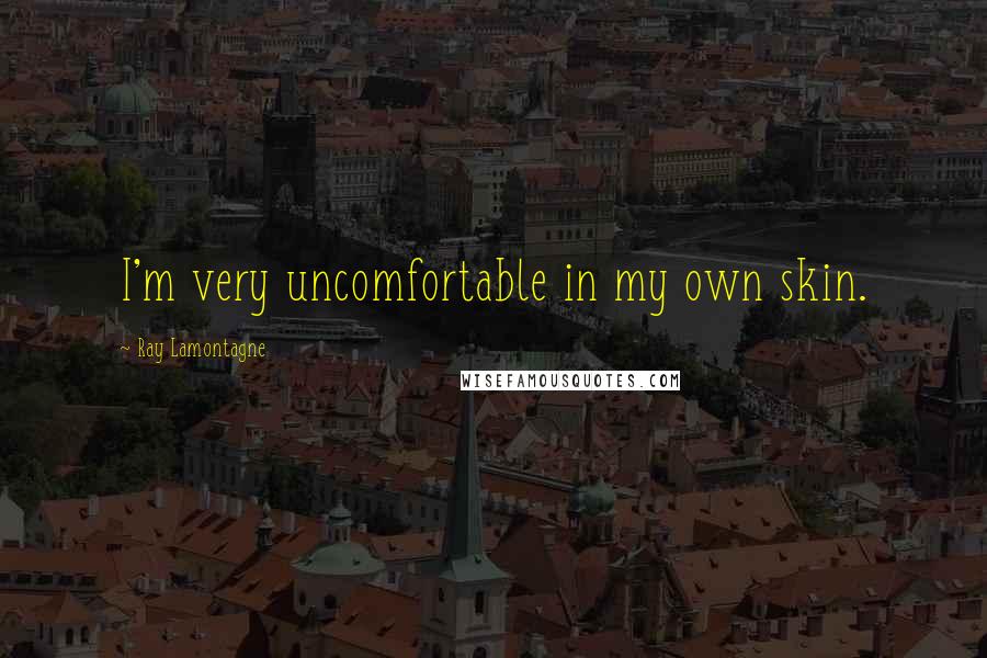 Ray Lamontagne Quotes: I'm very uncomfortable in my own skin.