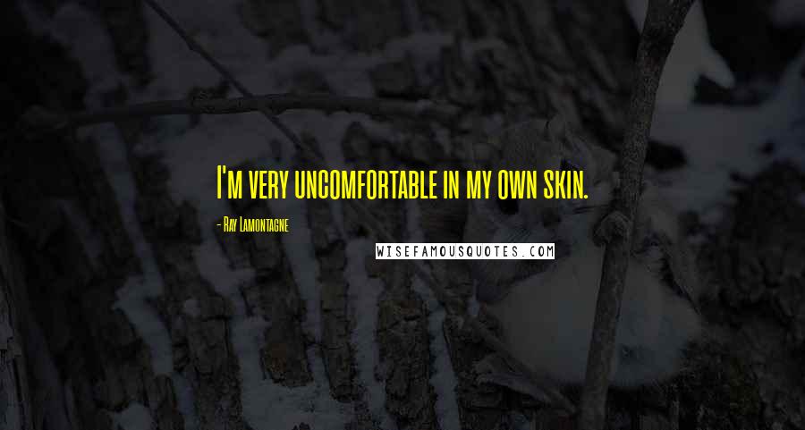 Ray Lamontagne Quotes: I'm very uncomfortable in my own skin.