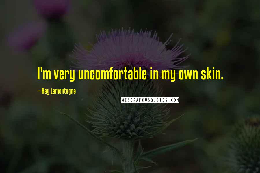 Ray Lamontagne Quotes: I'm very uncomfortable in my own skin.