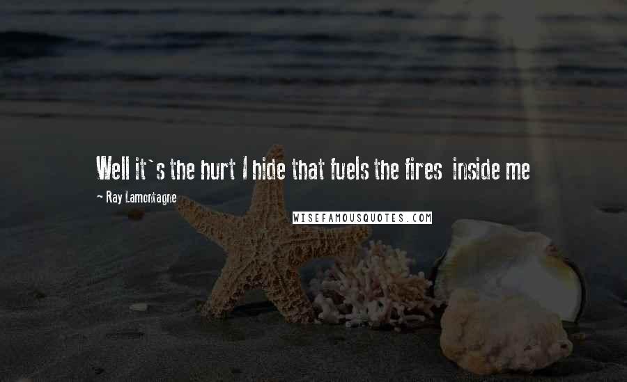Ray Lamontagne Quotes: Well it's the hurt I hide that fuels the fires inside me