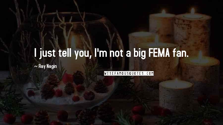 Ray Nagin Quotes: I just tell you, I'm not a big FEMA fan.