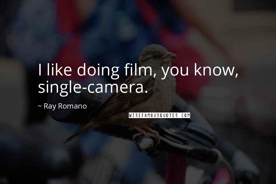 Ray Romano Quotes: I like doing film, you know, single-camera.