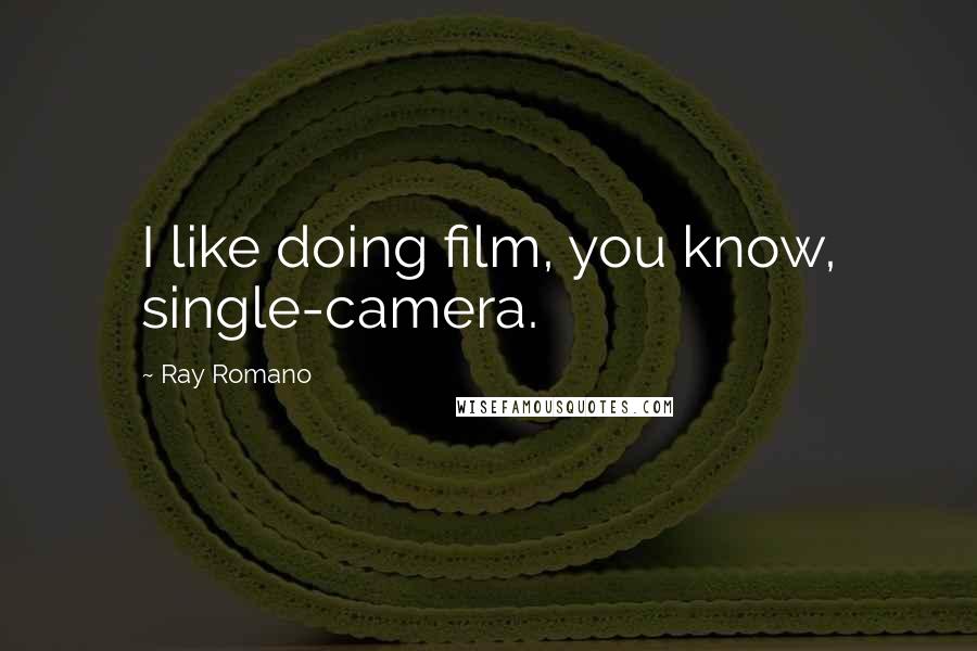 Ray Romano Quotes: I like doing film, you know, single-camera.