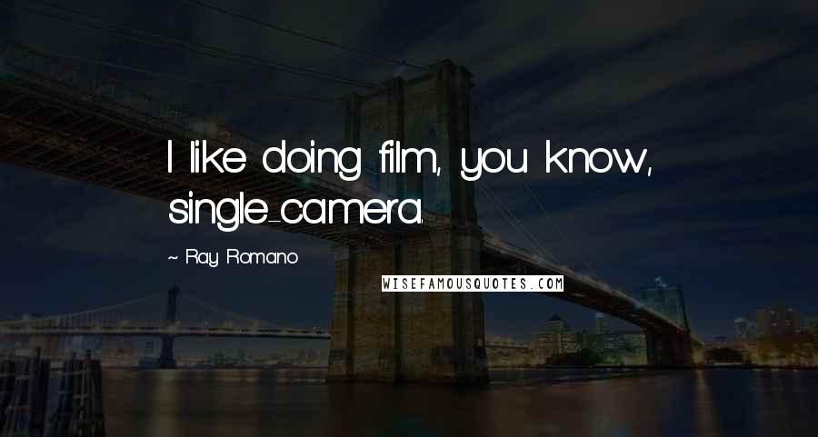 Ray Romano Quotes: I like doing film, you know, single-camera.