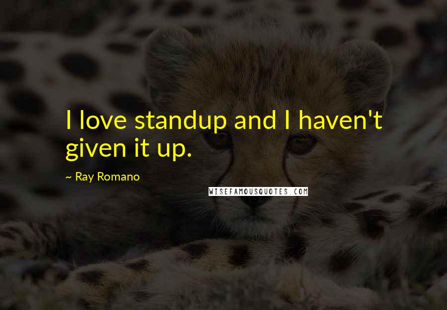 Ray Romano Quotes: I love standup and I haven't given it up.