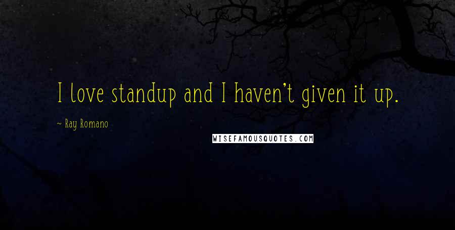 Ray Romano Quotes: I love standup and I haven't given it up.