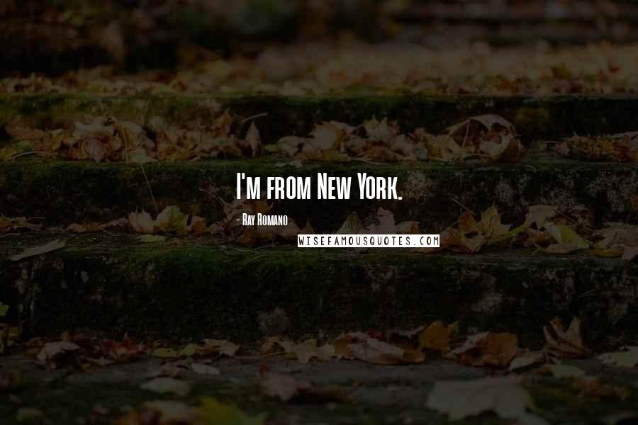 Ray Romano Quotes: I'm from New York.