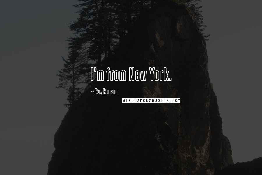 Ray Romano Quotes: I'm from New York.