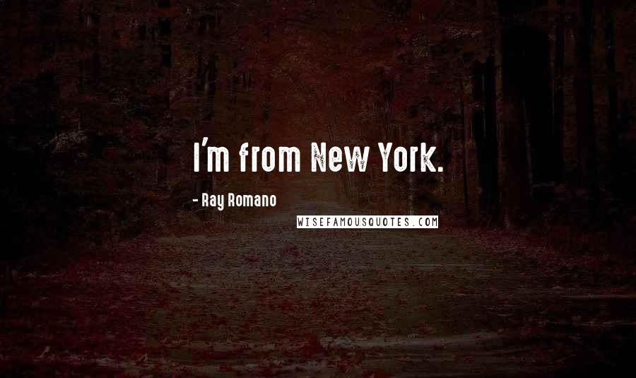 Ray Romano Quotes: I'm from New York.