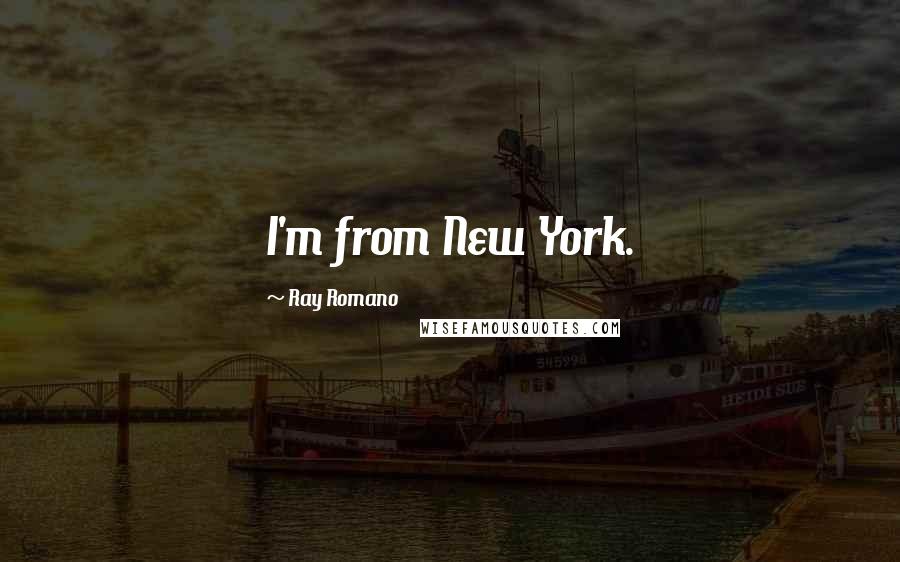 Ray Romano Quotes: I'm from New York.