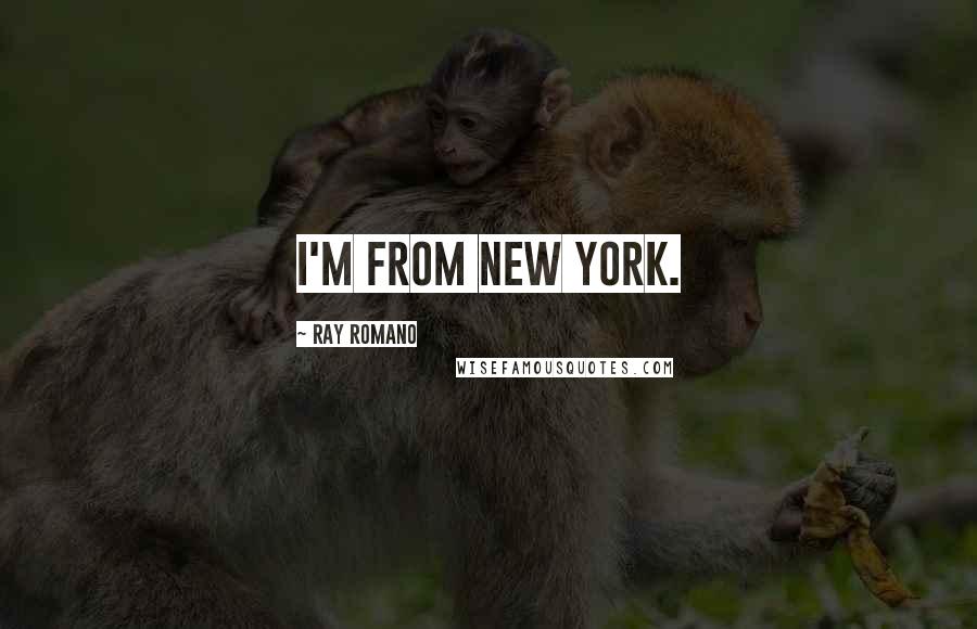 Ray Romano Quotes: I'm from New York.