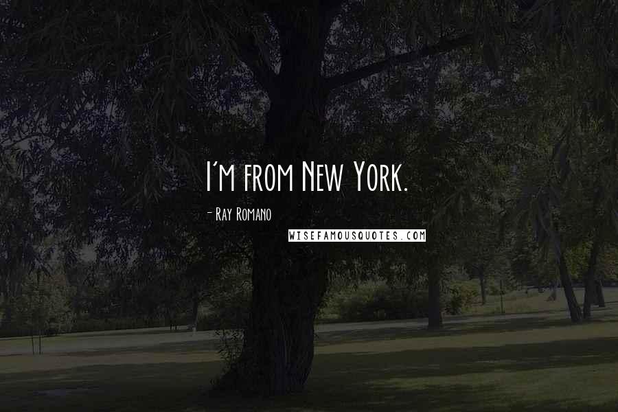 Ray Romano Quotes: I'm from New York.