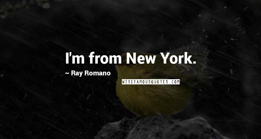 Ray Romano Quotes: I'm from New York.