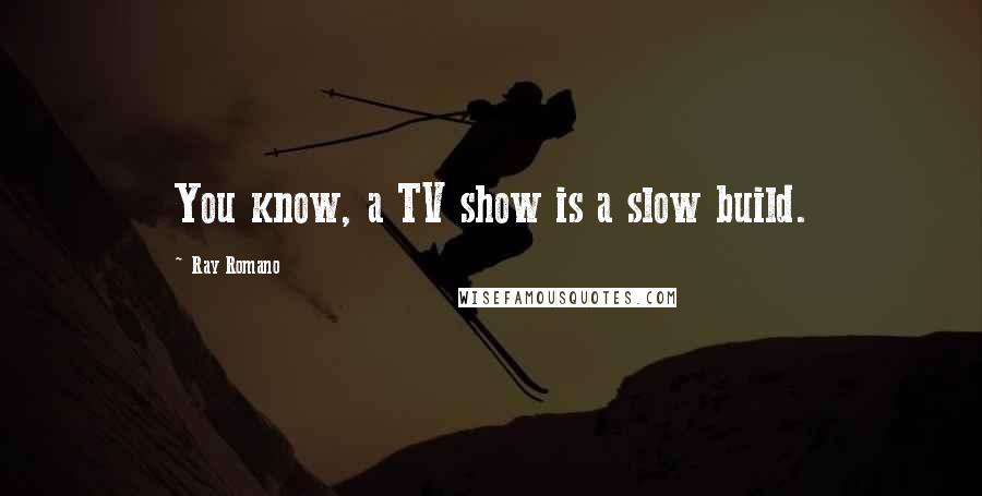 Ray Romano Quotes: You know, a TV show is a slow build.