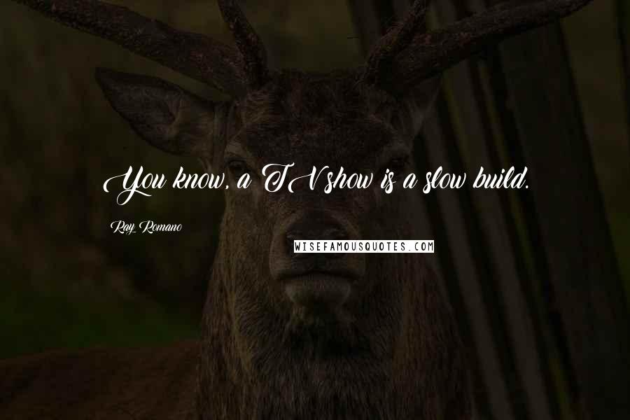 Ray Romano Quotes: You know, a TV show is a slow build.