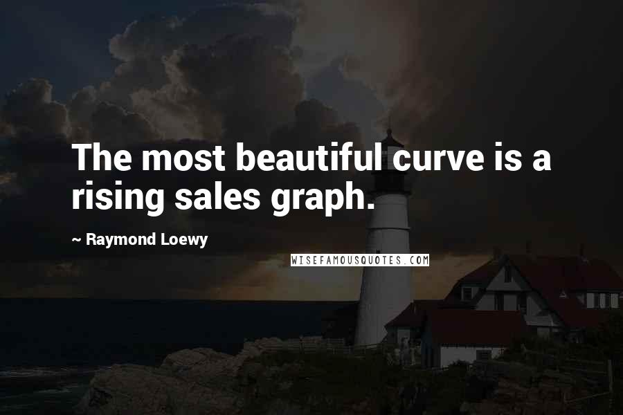 Raymond Loewy Quotes: The most beautiful curve is a rising sales graph.