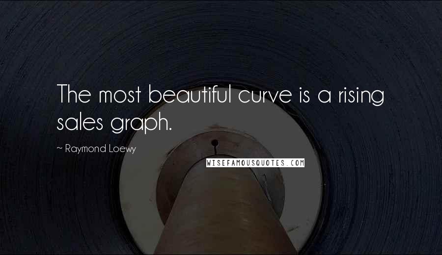 Raymond Loewy Quotes: The most beautiful curve is a rising sales graph.