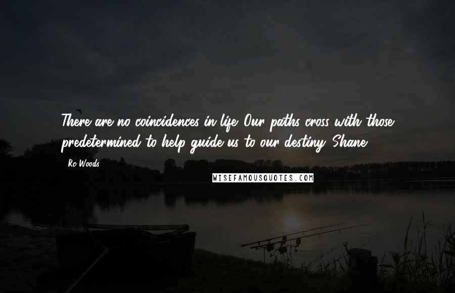 Rc Woods Quotes: There are no coincidences in life. Our paths cross with those predetermined to help guide us to our destiny.-Shane