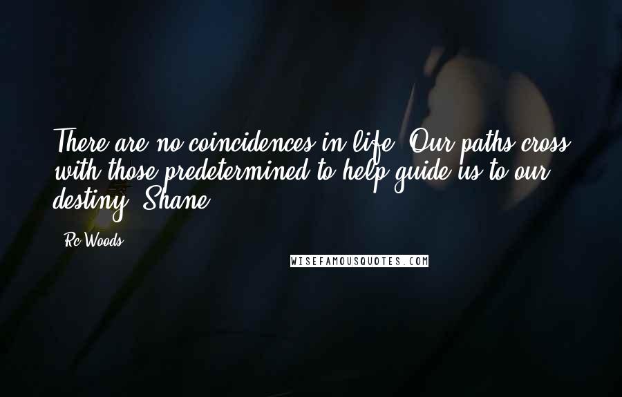 Rc Woods Quotes: There are no coincidences in life. Our paths cross with those predetermined to help guide us to our destiny.-Shane