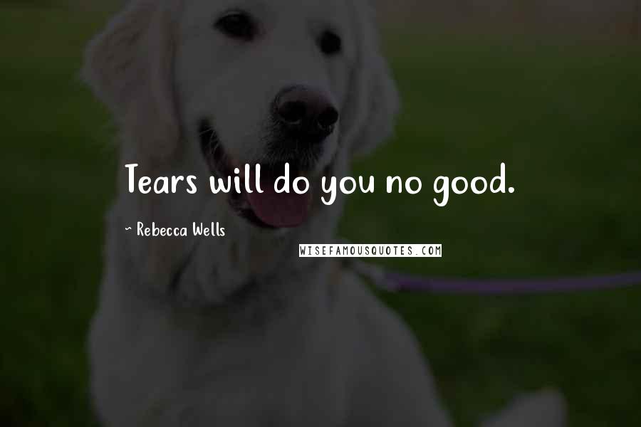 Rebecca Wells Quotes: Tears will do you no good.