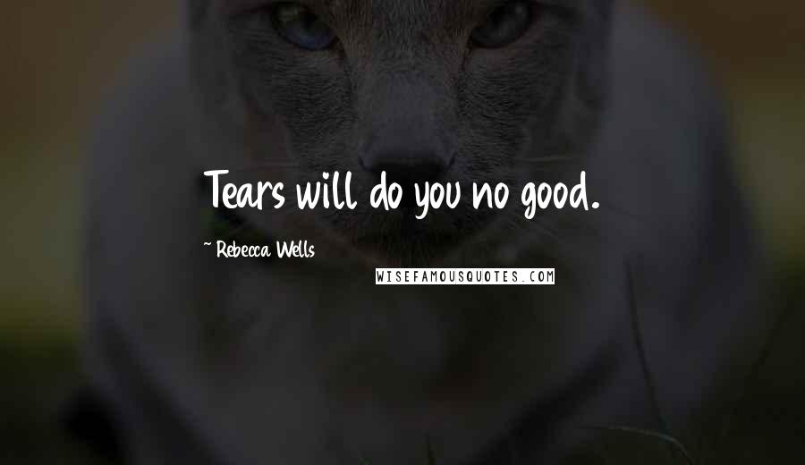 Rebecca Wells Quotes: Tears will do you no good.