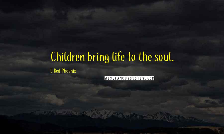 Red Phoenix Quotes: Children bring life to the soul.