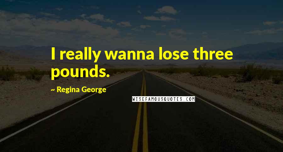 Regina George Quotes: I really wanna lose three pounds.