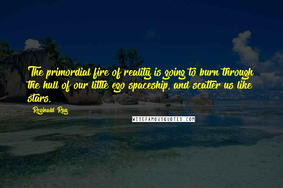 Reginald Ray Quotes: The primordial fire of reality is going to burn through the hull of our little ego spaceship, and scatter us like stars.