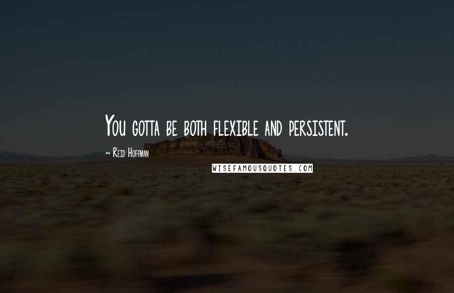 Reid Hoffman Quotes: You gotta be both flexible and persistent.