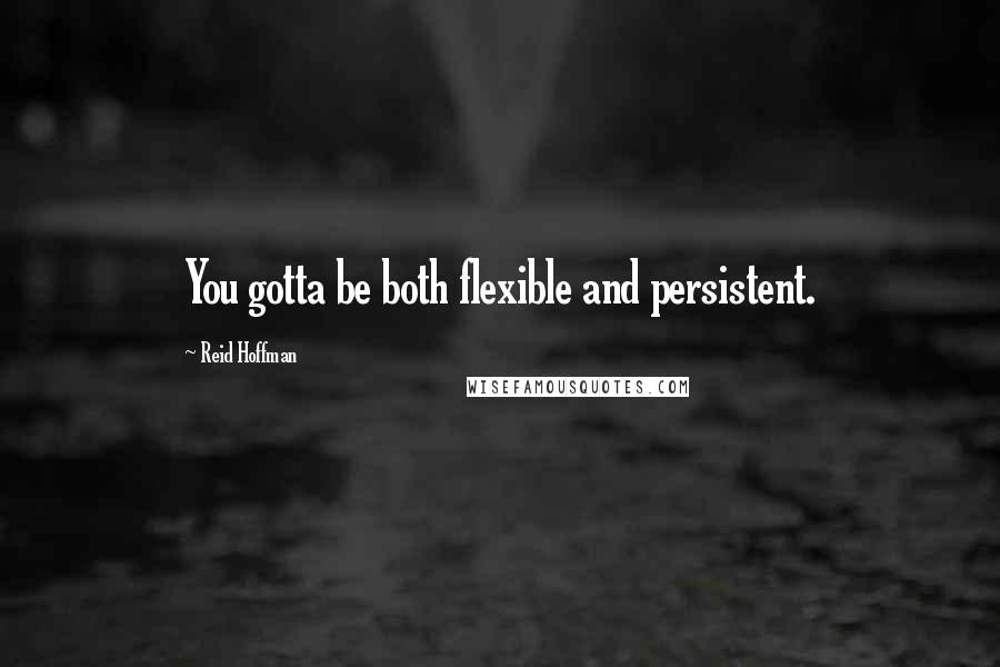 Reid Hoffman Quotes: You gotta be both flexible and persistent.