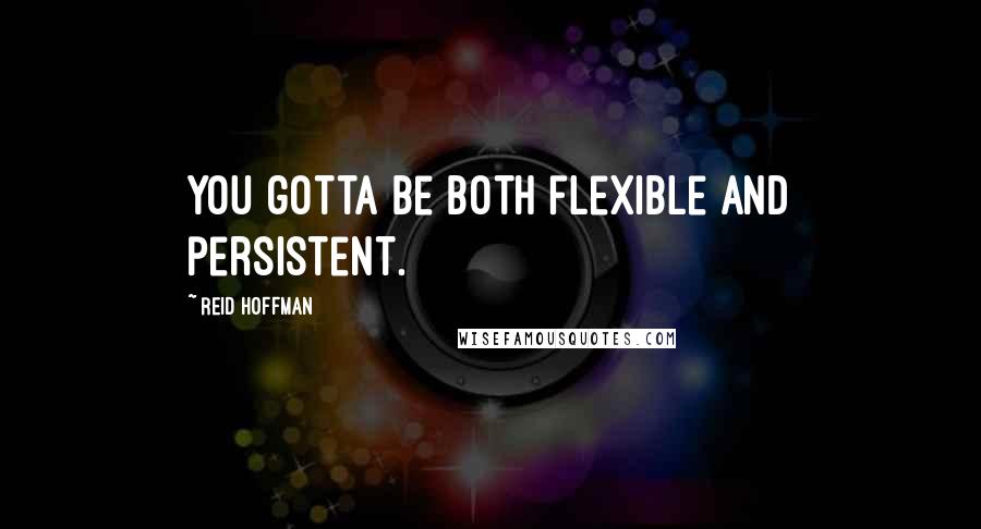 Reid Hoffman Quotes: You gotta be both flexible and persistent.