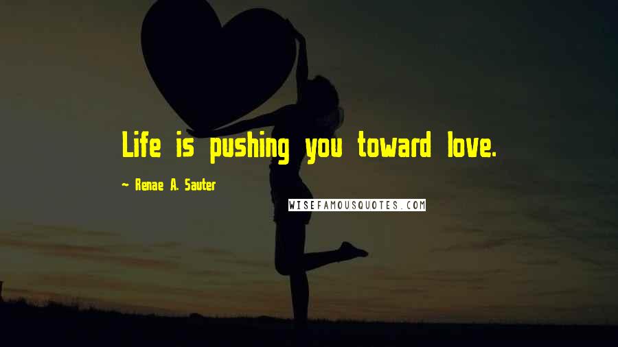 Renae A. Sauter Quotes: Life is pushing you toward love.