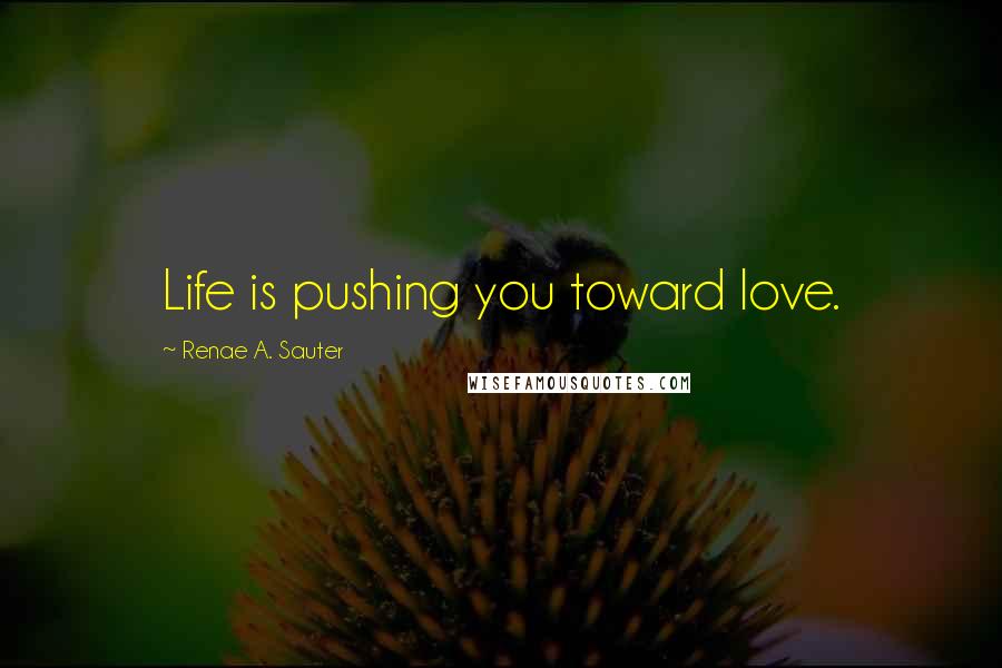 Renae A. Sauter Quotes: Life is pushing you toward love.